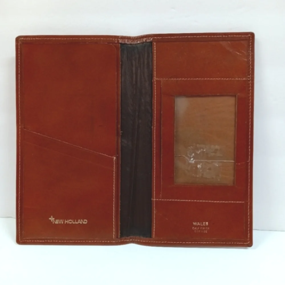 Vintage Leather New Holland Wales Men's Pocket Secretary  Suit Wallet